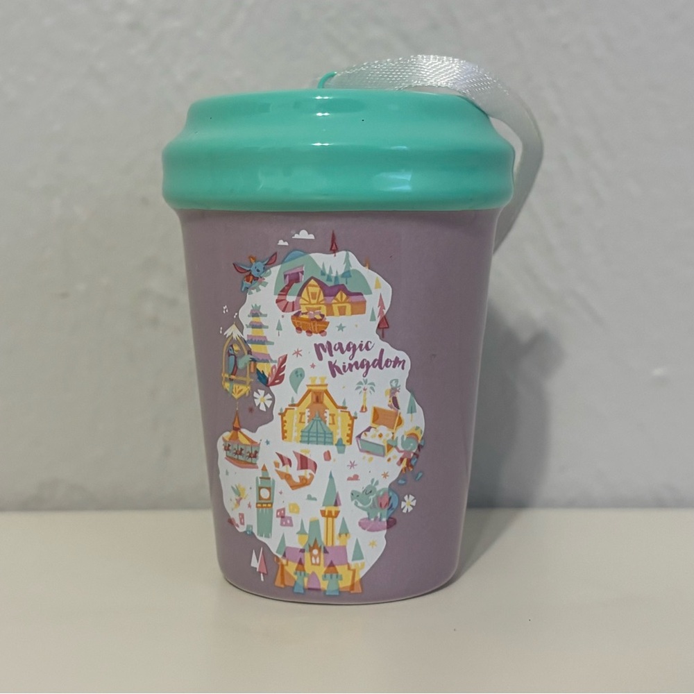 Starbucks Disney Magic Kingdom Park Map Ornament Tumbler Cup Ceramic